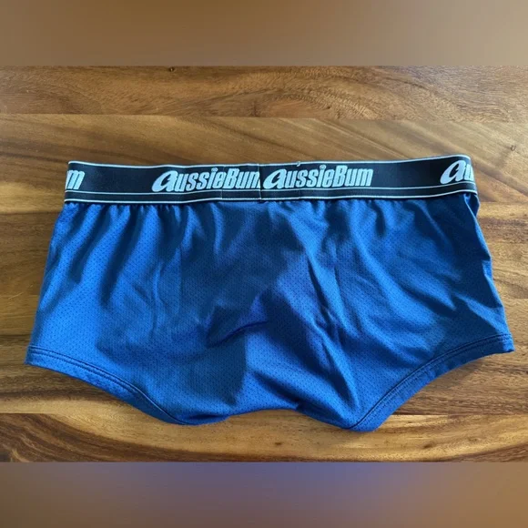 AussieBum Wonder Jock Air Trunks w/Pouch, Blue, L - Picture 4 of 4